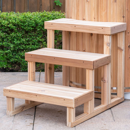 Dundalk Canadian Timber 3 Tier Steps for Cold Plunge 730188