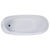 ALFI 68-Inch Oval White Freestanding Acrylic Soaking Bathtub AB8826