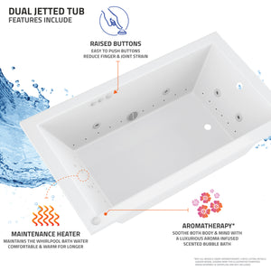 Atlantis Whirlpools Polaris 42 x 66 Rectangular Bathtub 4266P