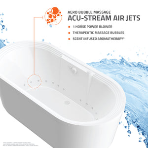 Atlantis Whirlpools Royale 34 x 67 Oval Freestanding Bathtub 3467R