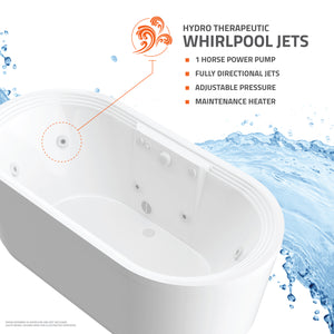 Atlantis Whirlpools Royale 34 x 67 Oval Freestanding Bathtub 3467R