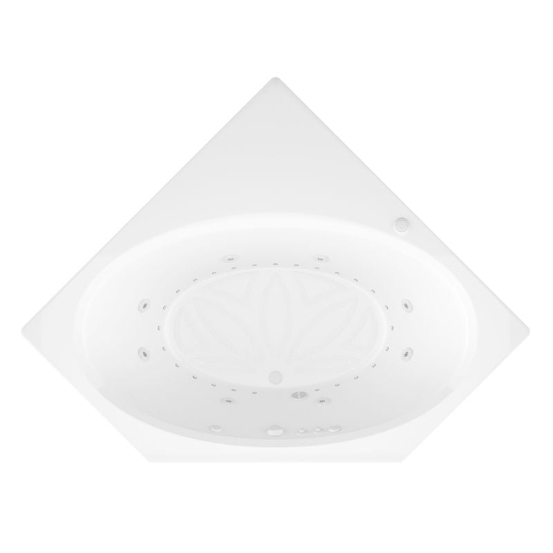 Atlantis Whirlpools Venus 60 x 60 Oval Shaped Interior Corner Jetted Bathtub 6060V