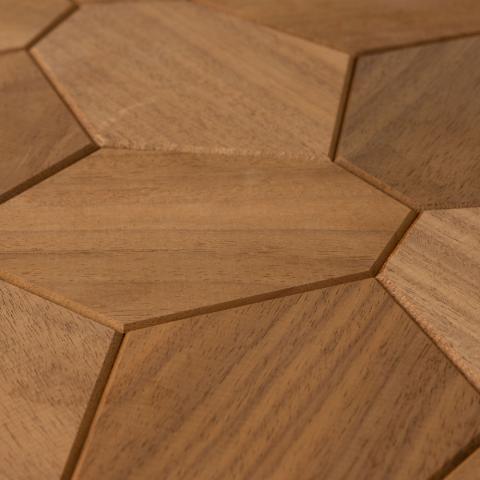 EmotionWood Hexagon Thermo-Abachi Wood Wall Panel EW31001