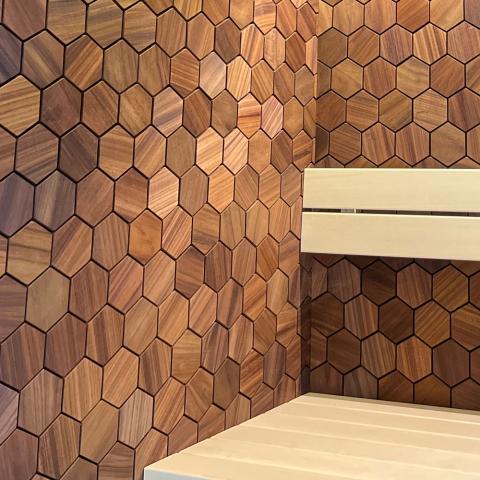 EmotionWood Promenade XL Thermo-Abachi Wood Wall Panel PXLTA