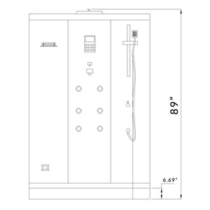 Platinum Corner Steam Shower | 39” x 39” x 89” DZ963F8-White