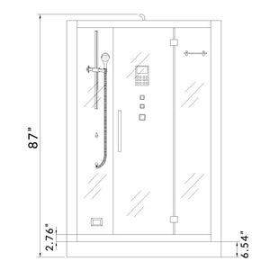 Platinum 2 Person Steam Shower in White | 59” x 32” x 87” DZ-972-1F8-White