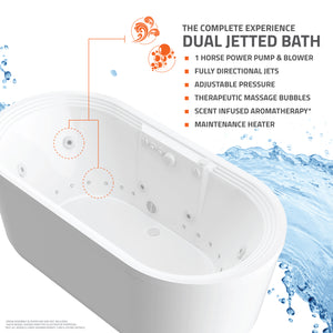 Atlantis Whirlpools Royale 34 x 67 Oval Freestanding Bathtub 3467R