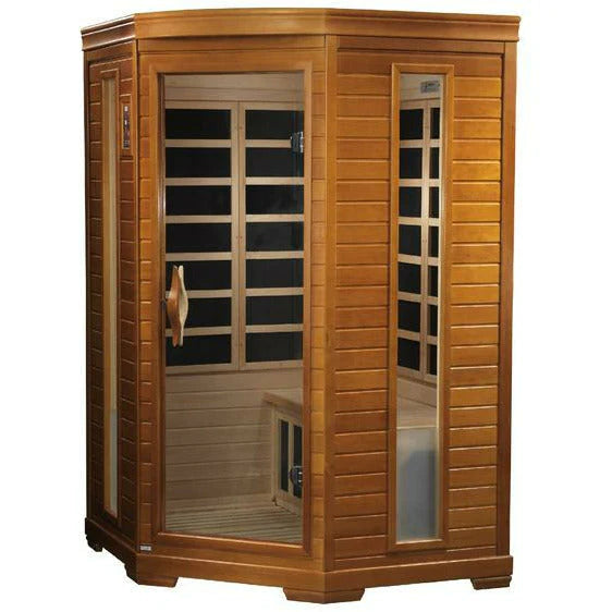 Dynamic Heming Elite 2-person Corner Ultra Low EMF (Under 3MG) FAR Infrared Sauna (Canadian Hemlock) DYN-6225-02 Elite