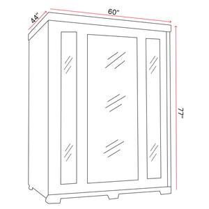 Golden Design Pro 6 Melanie 3 Person Near Zero EMF FAR Infrared Sauna (2025 Edition) P6-H306-02