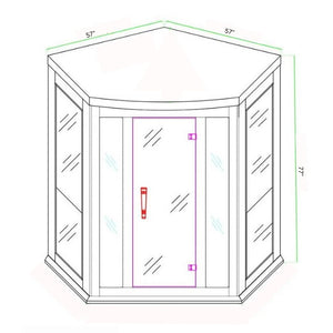 Golden Design Rebecca Low EMF Far Infrared Sauna P6-H356-01