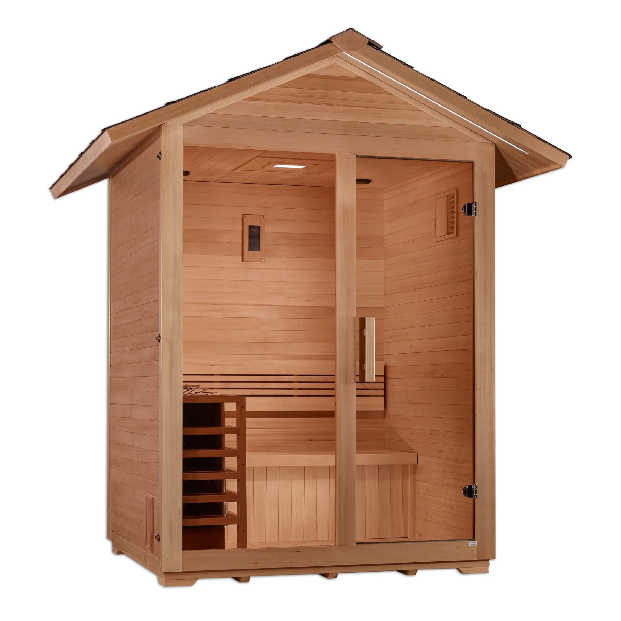 Golden Designs "Arlberg" 3 Person Traditional Outdoor Sauna - Canadian Hemlock GDI-8103-01