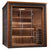 Golden Designs Bergen 6 Person Outdoor-Indoor Traditional Sauna Canadian Red Cedar Interior GDI-8206-01