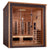 Golden Designs Visby 3 Person Outdoor-Indoor PureTech Hybrid Full Spectrum Sauna Canadian Red Cedar Interior GDI-8223-01