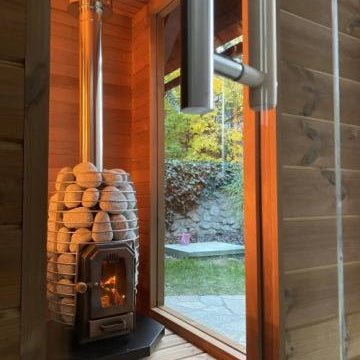 HUUM Sauna Wood Stove Chimney Set, Thru-Ceiling - THRU-CEILING CHIMNEY SAUNASET-THRU-C