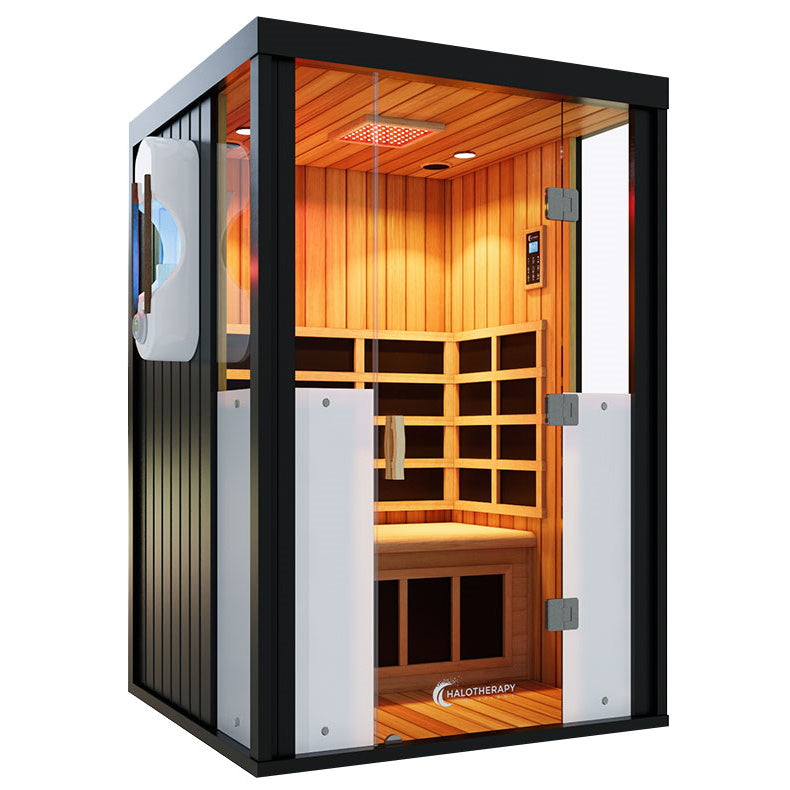 Halotherapy Solutions HaloIR 2000 Two Person Infrared Sauna with Salt Therapy