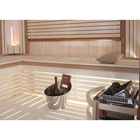 Harvia 8kW Stainless Steel Topclass Series Sauna Heater at 240V 1PH with Built-In Time and Temperature Controls - KV80 - JKV802401