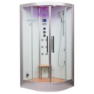 Platinum Corner Steam Shower | 39” x 39” x 89” DZ963F8-White