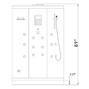 Platinum Corner Steam Shower | 35” x 35” x 87” DZ934