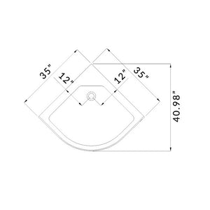 Platinum Corner Steam Shower | 35” x 35” x 87” DZ934