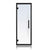 Prosaunas 24x73 Clear Glass with Black Alder Frame Sauna Door