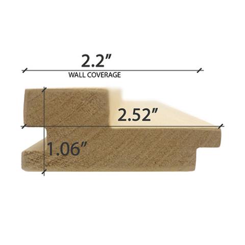 Prosaunas Alder Grace 2x3 T&G Large-Gap Sauna Wood Cladding WOOD663