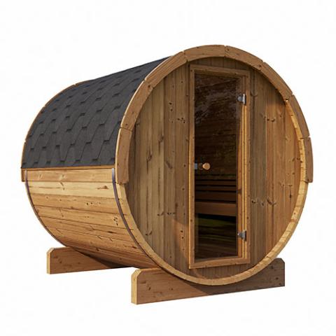 SaunaLife 71"D x 81"H Model E7 - 4 Person Barrel Sauna