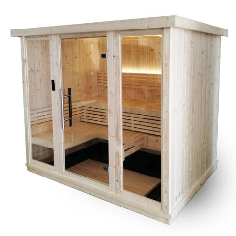 SaunaLife 79" x 62" x 79" Model X7 - 6 Person Indoor Sauna