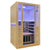 SteamSpa Fiji 2-Person Carbon FAR Infrared Hemlock Wooden Indoor Home Sauna Room with LED Touch Control Panel SC-SS0011-0S