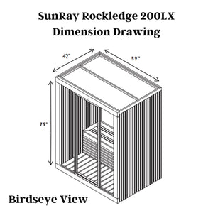 SunRay Rockledge 2-Person Indoor Traditional Sauna 200LX