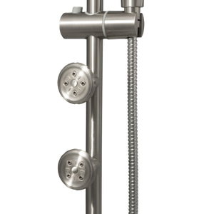 PULSE ShowerSpas Shower System - Lanikai ShowerSpa - dual-function body jets and stainless steel hose - Brushed Nickel - 1028 - Vital Hydrotherapy