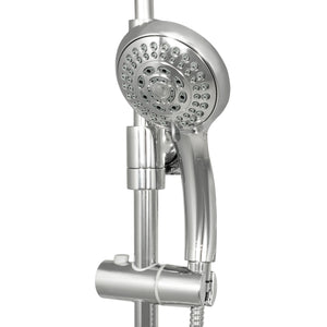 PULSE ShowerSpas Shower System - Lanikai ShowerSpa - Five-function hand shower with 59" double-interlocking stainless steel hose - Polished Chrome - 1028 - Vital Hydrotherapy