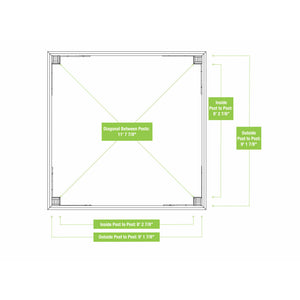 Yardistry 10' x 10' Meridian Gazebo Kit YM11756 Dimension Drawing - Vital Hydrotherapy