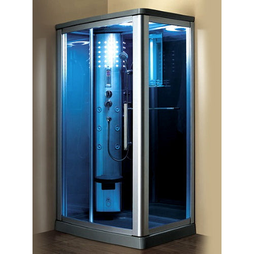 Mesa Steam Shower with Blue Glass WS-802L - Vital Hydrotherapy