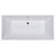 ALFI AB8832 67 inch White Rectangular Acrylic Free Standing Soaking Bathtub with polished chrome overflow, 1 person capacity in a white background