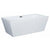 ALFI AB8832 67 inch White Rectangular Acrylic Free Standing Soaking Bathtub with polished chrome overflow, 1 person capacity in a white background