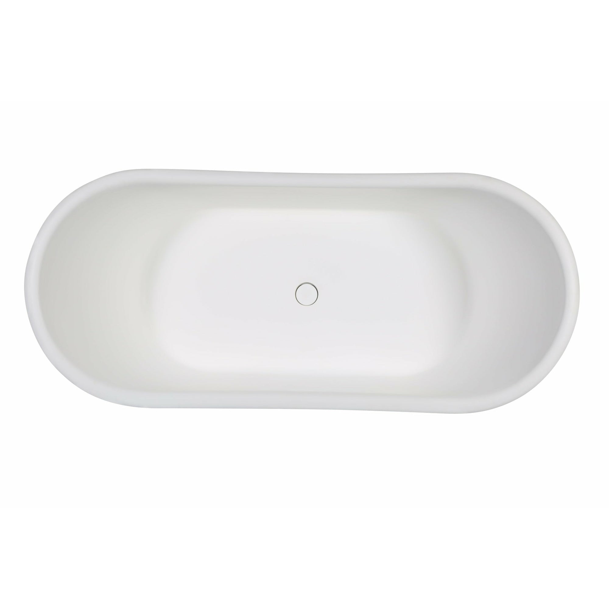 ALFI AB9950 67" White Matte Pedestal Solid Surface Resin Bathtub in a white background