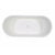 ALFI AB9950 67" White Matte Pedestal Solid Surface Resin Bathtub in a white background