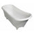 ALFI AB9960 67" White Matte Clawfoot Solid Surface Resin Bathtub with a matte finish in a white background