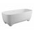 ALFI AB9980 67" White Matte Solid Surface Resin Bathtub in a white background