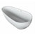 Atlantis Whirlpools Arnaud 34 x 67 Oval Shape Artificial Stone Freestanding Bathtub - Matte white finish - Center drain - Chrome finish overflow slit - 6733ANSXCWXX- Vital Hydrotherapy