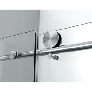 Legion Furniture GD9056-60 56" - 60" Single Sliding Shower Door Set With Hardware GD9056-60 - Glass Type: Clear - Steel Rollers Closing Stainless Steel Construction - Brushed nickel - GD9056-60 - Vital Hydrotherapy