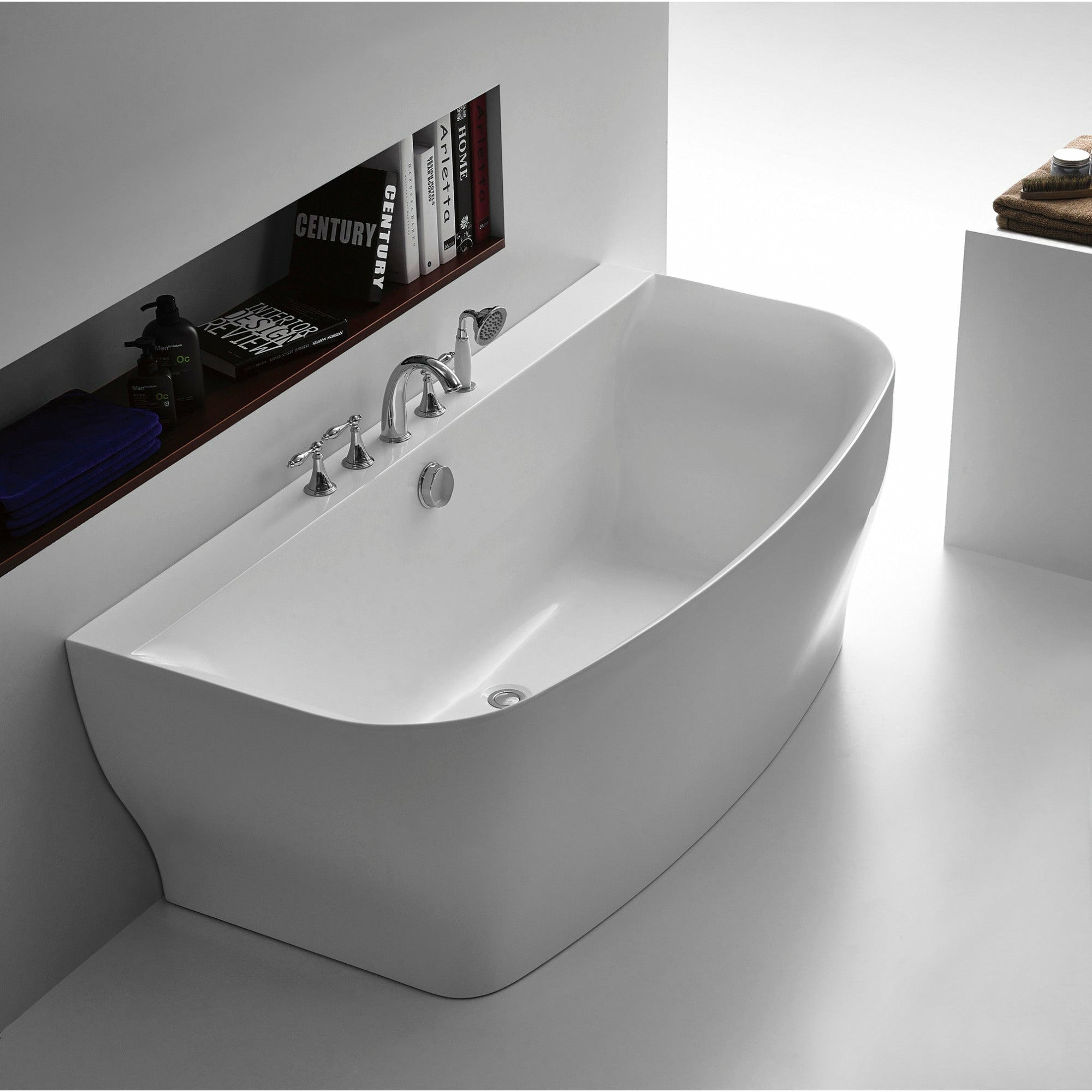 Anzzi Bank Series 5.41 ft. Freestanding Bathtub in Marine Grade Acrylic High Gloss White Finish FT-AZ112 - Vital Hydrotherapy