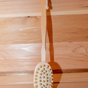 Dundalk Canadian Timber Harmony 4 Person White Cedar Sauna CTC22W - Massage brush - Vital Hydrotherapy