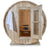 Dundalk Canadian Timber Harmony 4 Person White Cedar Sauna CTC22W - with bronze tempered glass with wooden frame and Heater inside - aluminum bands - flat floor included - solid wood benches  - Vital Hydrotherapy