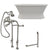 Cambridge Plumbing 60-Inch Double Ended Cast Iron Pedestal Soaking Tub (Porcelain enamel interior and white paint exterior)  and Complete Plumbing Package (Brushed nickel) DE60-PED-398463-PKG-NH - Vital Hydrotherapy