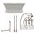 Cambridge Plumbing 60-Inch Double Ended Cast Iron Pedestal Soaking Tub (Porcelain interior and painted exterior) and Complete Plumbing Package (Brushed nickel) DE60-PED-463D-6-PKG - Vital Hydrotherapy