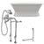 Cambridge Plumbing 66-Inch Double Ended Cast Iron Pedestal Soaking Tub (Porcelain interior and white paint exterior)  and Complete Freestanding Plumbing Package (Brushed nickel) DE66-PED-398463-PKG-NH - Vital Hydrotherapy