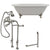 Cambridge Plumbing 66-Inch Double Ended Cast Iron Soaking Clawfoot Tub and Complete Freestanding Plumbing Package DE67-398463-PKG-NH - Vital Hydrotherapy