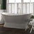 Cambridge Plumbing Double Slipper Cast Iron Pedestal Tub (Porcelain enamel interior and white paint exterior) with No Faucet Drillings DES-PED-NH - Vital Hydrotherapy