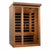 Infrared Sauna Dynamic Llumeneres 2 person Natural hemlock wood construction Roof vent with tempered glass door isometrical view